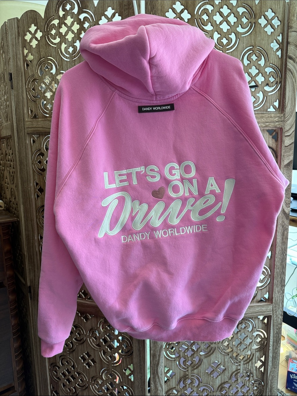 Pink Graphic Hoodie - "Let's Go On A Drive!"